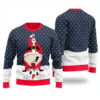 Santa Peeing Beverage Ugly Christmas Sweater Navy