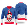 Santa Peeing Beverage Ugly Christmas Sweater Royal