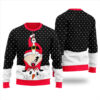 Santa Peeing Jingle Juice Christmas Sweater Black