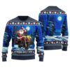 Santa Season's Greetings Ugly Christmas Sweater Navy