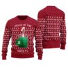 Santa Skeleton Freak In The Sheets Ugly Sweater Cardinal Red