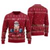 Santa Swoleman Christmas Sweater Cardinal Red