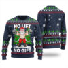Santa Swoleman Ugly Christmas Sweater Navy