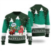 Santa's Twerkshop Ugly Christmas Sweater Forest Green