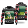 Save A Christmas Tree Eat A Beaver Ugly Christmas Sweater Black