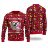 Screaming Raccoon Ugly Christmas Sweater Cardinal Red