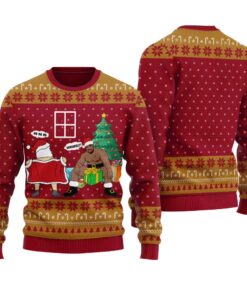 Sexy Santa Barry Wood Ugly Christmas Sweater Cardinal Red