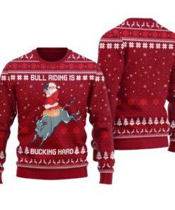 Sexy Santa Ugly Christmas Sweater Cardinal Red