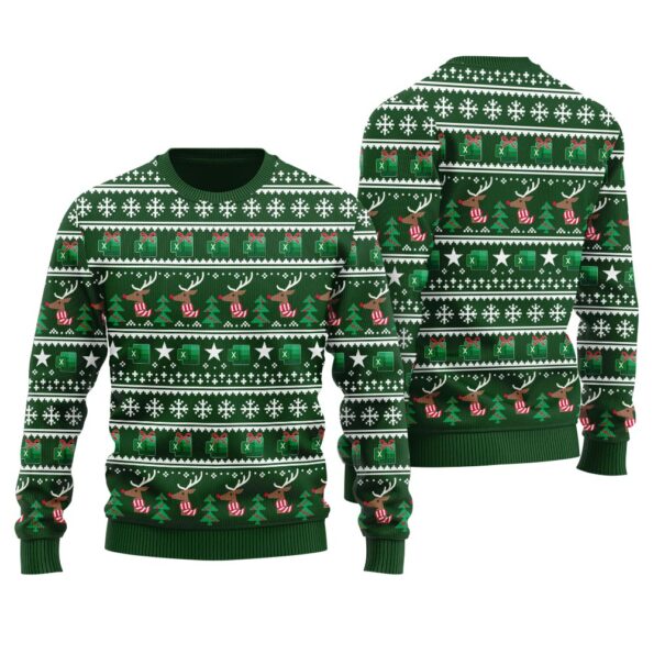 Sheet Ugly Christmas Sweater Forest Green