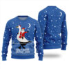 Cool Goose On The Loose Ugly Christmas Sweater Royal