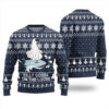 Silly Goose On the Loose Funny Ugly Christmas Sweater Navy