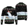 Snowman Merry Christmas Funny Ugly Sweater Black