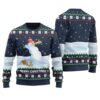 Snowman Merry Christmas Funny Ugly Sweater Navy