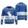 Snowman Merry Christmas Funny Ugly Sweater Royal