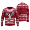 Swoleman Frosty Christmas Sweater Cardinal Red