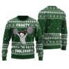 Swoleman Frosty Christmas Sweater Forest Green