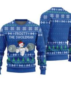Swoleman Snowman Ugly Sweater Royal