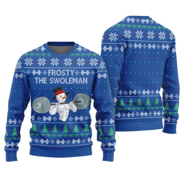 Swoleman Snowman Ugly Sweater Royal