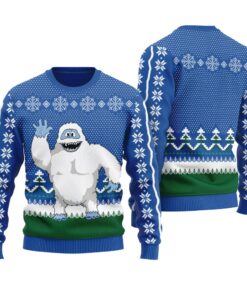 Tacky Yeti Abominable Snowman Ugly Christmas Sweater Royal