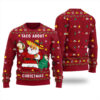 Taco Bout Christmas Santa Ugly Sweater Cardinal Red
