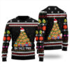 Taco Christmas Tree Christmas Sweater Black