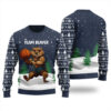 Team Beaver Ugly Christmas Sweater Navy
