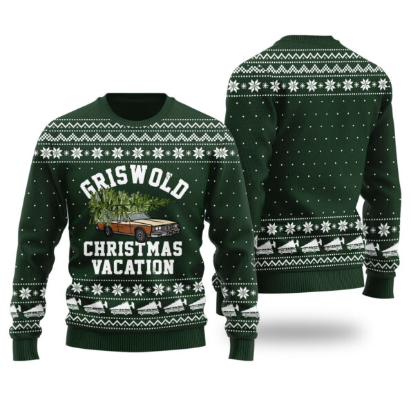 The Griswolds Christmas Vacation Sweater Forest Green