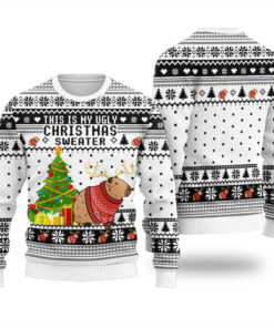 This Is My Ugly Christmas Capybara Sweater Black