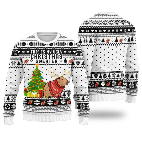 This Is My Ugly Christmas Capybara Sweater Black