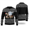 Three Possum Moon Ugly Christmas Sweater Black