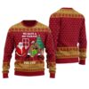We Have Big Package For You Ugly Christmas Sweater Cardinal Red