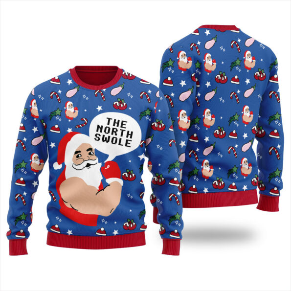 Welcome To North Swole Christmas Sweater Royal