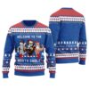 Welcome To North Swole Santa Snowman Reindeer Ugly Sweater Royal