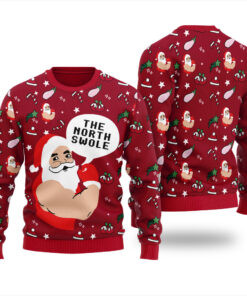 Welcome To North Swole Ugly Sweater Cardinal Red
