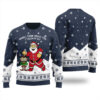 When I Think About You I Touch My Elf Ugly Christmas Sweater Navy