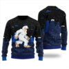 Yeti Abominable Snowman Christmas Sweater Black