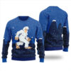 Yeti Abominable Snowman Ugly Christmas Sweater Royal