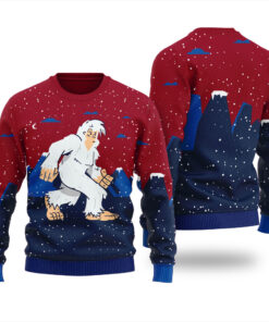 Yeti Abominable Snowman Ugly Sweater Cardinal Red