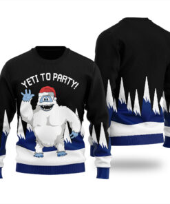 Yeti To Party Christmas Sweater Black