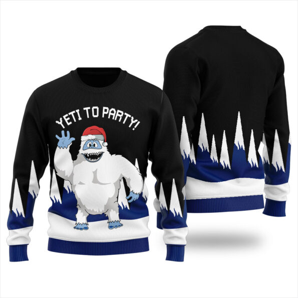 Yeti To Party Christmas Sweater Black