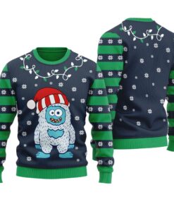 Yeti To Party Christmas Sweater Navy