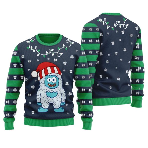 Yeti To Party Christmas Sweater Navy