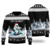 Yeti To Party Funny Ugly Christmas Sweater Black