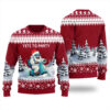 Yeti To Party Funny Ugly Christmas Sweater Cardinal Red