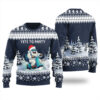 Yeti To Party Funny Ugly Christmas Sweater Navy