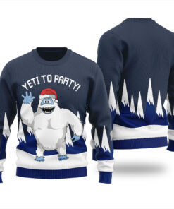 Yeti To Party Ugly Christmas Sweater Navy