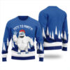 Yeti To Party Ugly Christmas Sweater Royal