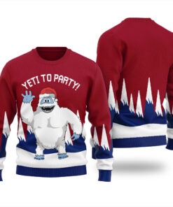 Yeti To Party Ugly Sweater Cardinal Red
