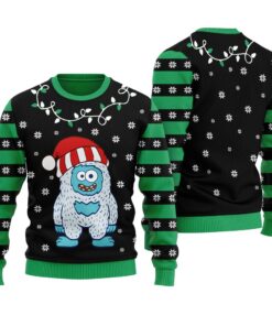 Yeti Ugly Christmas Sweater Black