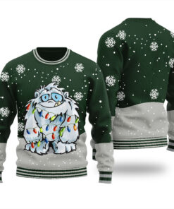 Yeti Ugly Christmas Sweater Forest Green